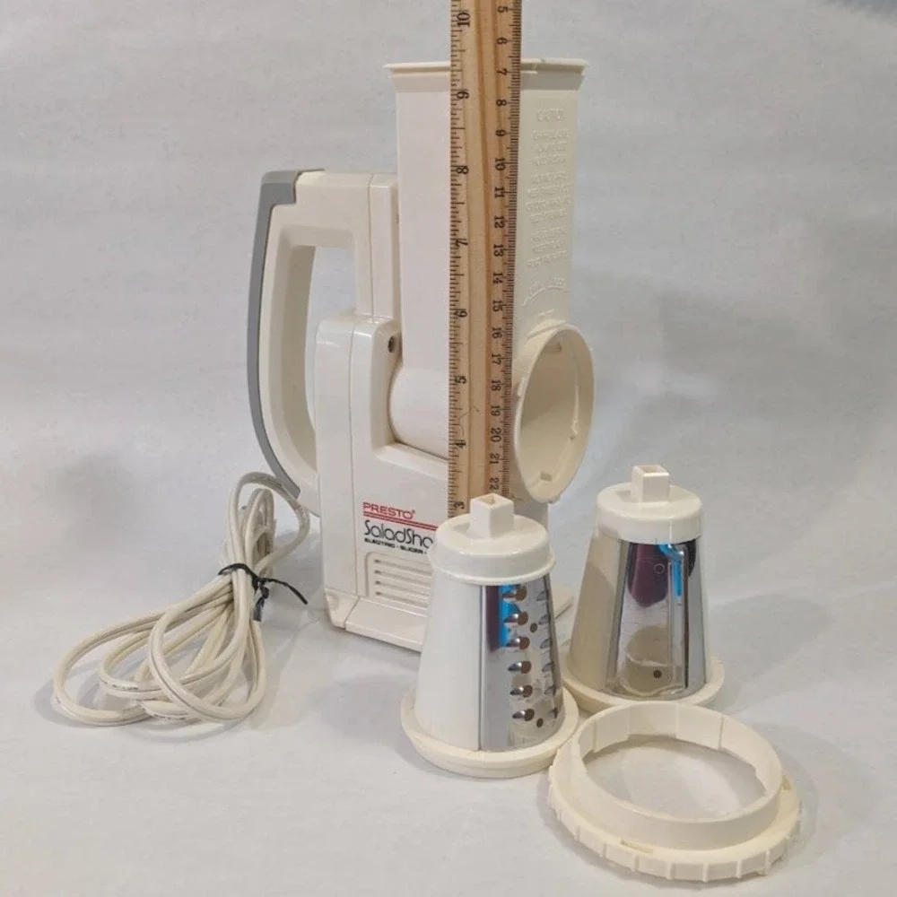 Vtg Presto SaladShooter Electric Slicer Shredder White Model Kitchen Tool Works